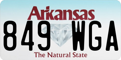 AR license plate 849WGA