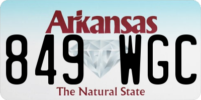 AR license plate 849WGC