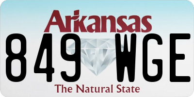 AR license plate 849WGE