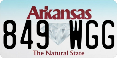 AR license plate 849WGG