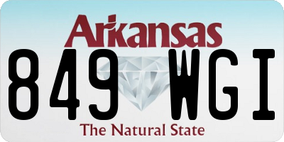 AR license plate 849WGI