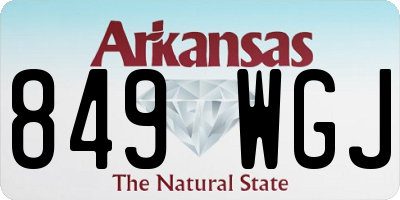AR license plate 849WGJ
