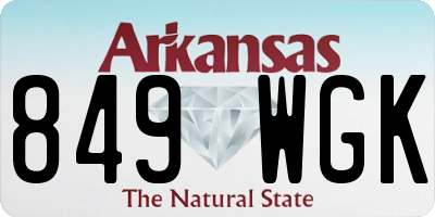 AR license plate 849WGK