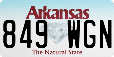 AR license plate 849WGN