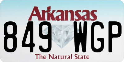 AR license plate 849WGP