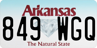 AR license plate 849WGQ