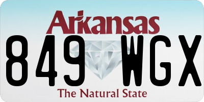 AR license plate 849WGX