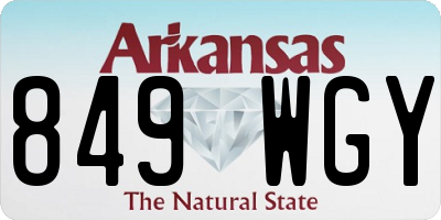 AR license plate 849WGY