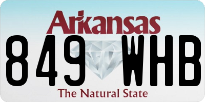 AR license plate 849WHB