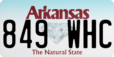 AR license plate 849WHC