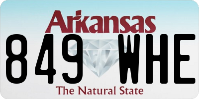 AR license plate 849WHE