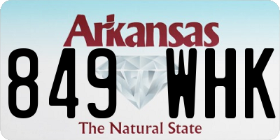 AR license plate 849WHK