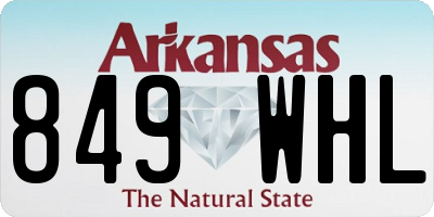 AR license plate 849WHL