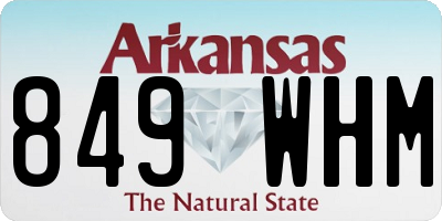 AR license plate 849WHM
