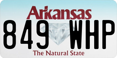 AR license plate 849WHP