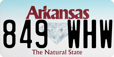AR license plate 849WHW