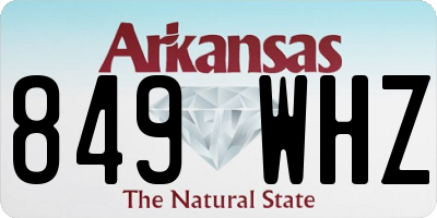 AR license plate 849WHZ