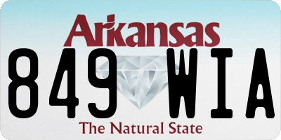 AR license plate 849WIA
