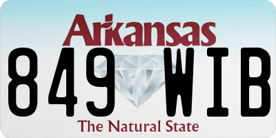 AR license plate 849WIB