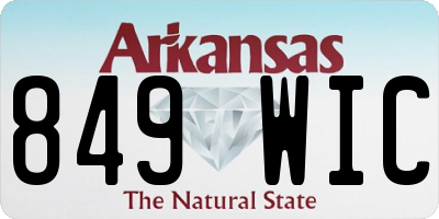 AR license plate 849WIC