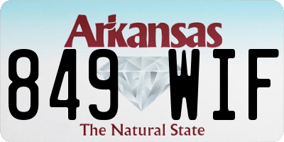 AR license plate 849WIF