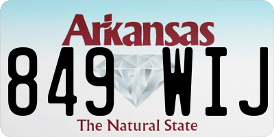 AR license plate 849WIJ