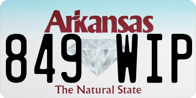 AR license plate 849WIP