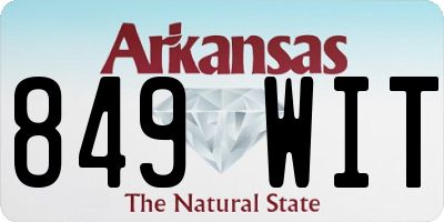 AR license plate 849WIT