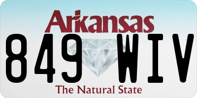 AR license plate 849WIV