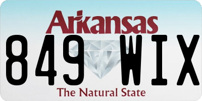 AR license plate 849WIX
