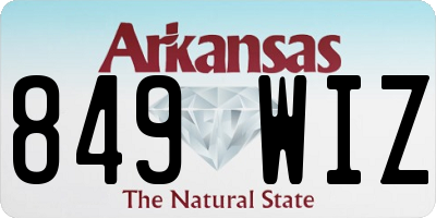 AR license plate 849WIZ
