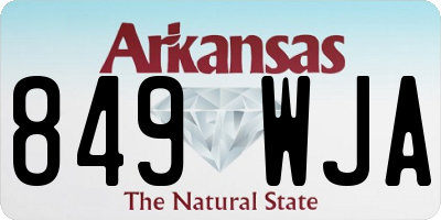 AR license plate 849WJA