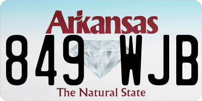 AR license plate 849WJB