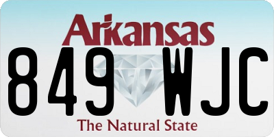 AR license plate 849WJC