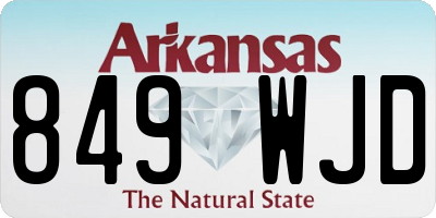 AR license plate 849WJD