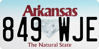 AR license plate 849WJE