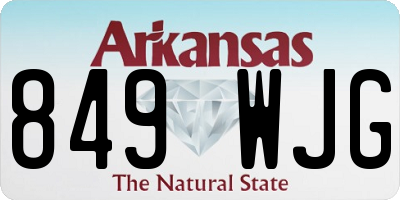 AR license plate 849WJG