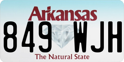 AR license plate 849WJH