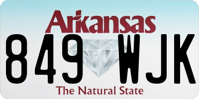 AR license plate 849WJK
