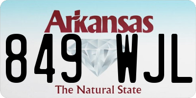 AR license plate 849WJL