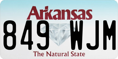 AR license plate 849WJM