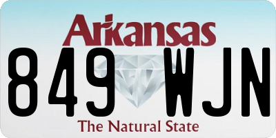 AR license plate 849WJN