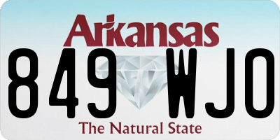 AR license plate 849WJO