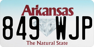 AR license plate 849WJP