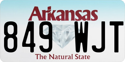 AR license plate 849WJT