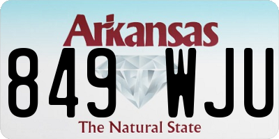 AR license plate 849WJU
