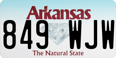 AR license plate 849WJW