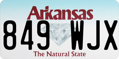 AR license plate 849WJX
