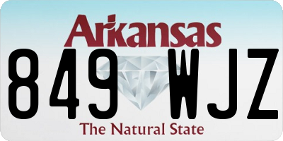 AR license plate 849WJZ