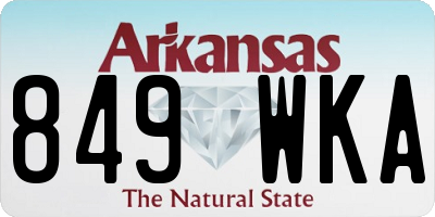 AR license plate 849WKA